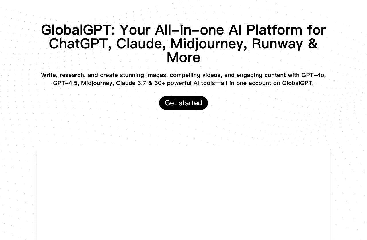 GlobalGPT Conversational AI showing text generation - Unlock the power of AI for your business