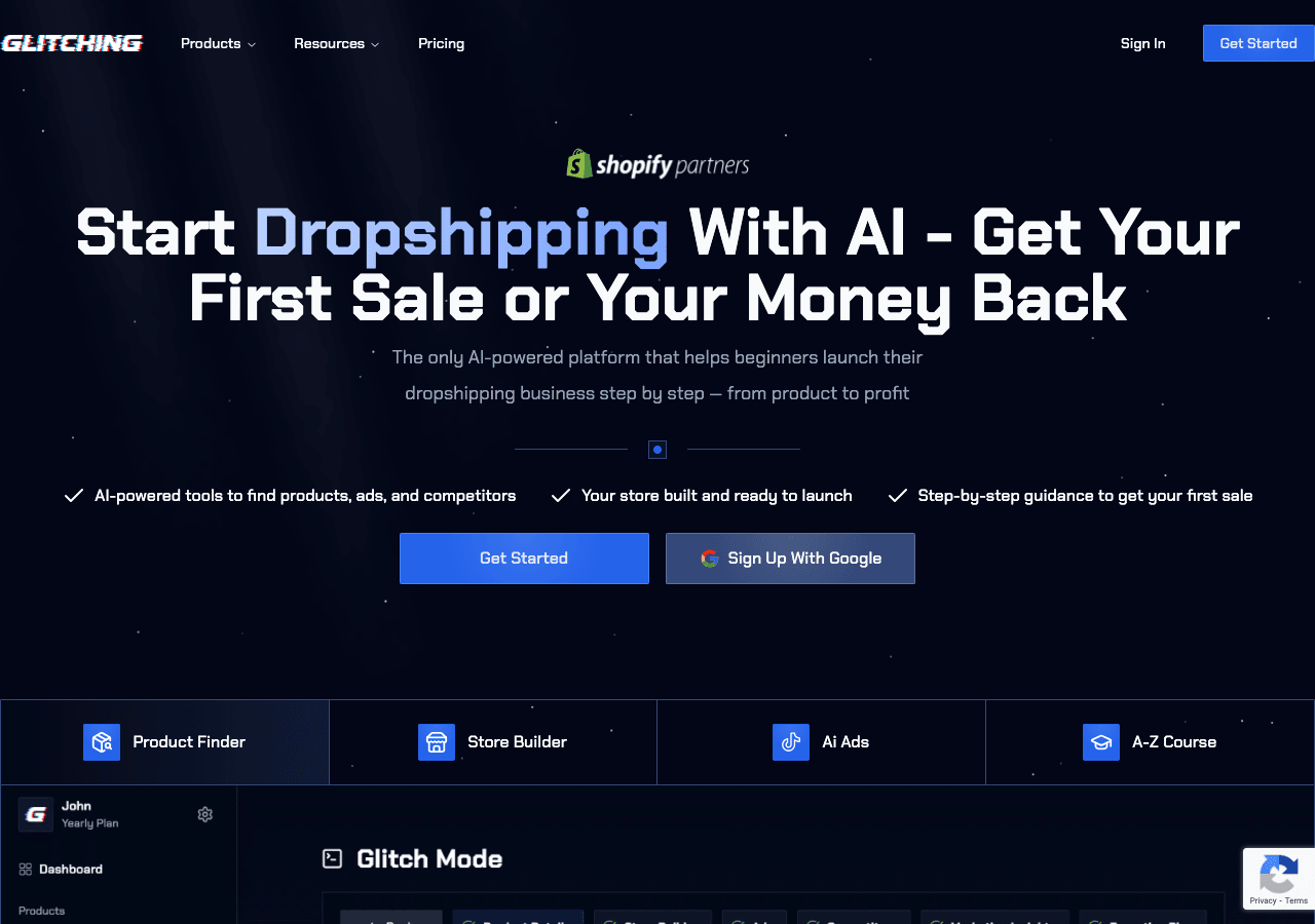 Glitching AI Marketing Automation showing Marketing Automation - Ecommerce on Easy Mode: Automate Your Dropshipping Success w