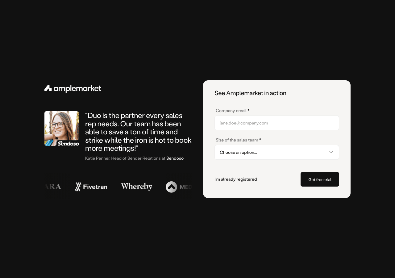 Amplemarket Marketing Automation showing Marketing Automation - Amplemarket - Scale your outbound sales