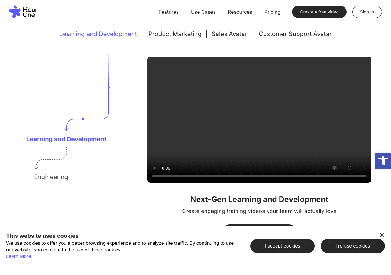 Hour One Video Generation showing Video Generation - Create professional avatar-led videos from text instantly