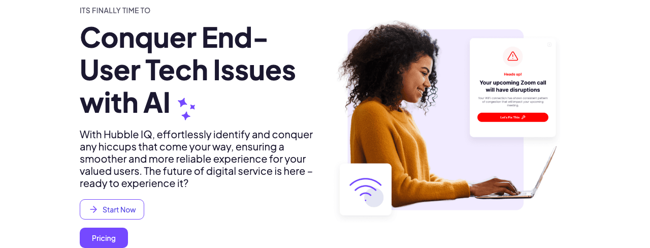 HubbleIQ AI Agents showing AI Agents - Unleash the power of AI for your business