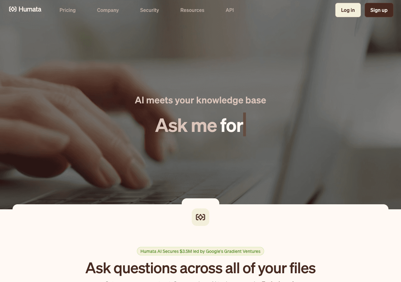 Humata AI Conversational AI showing ai platform - Empowering businesses with AI solutions