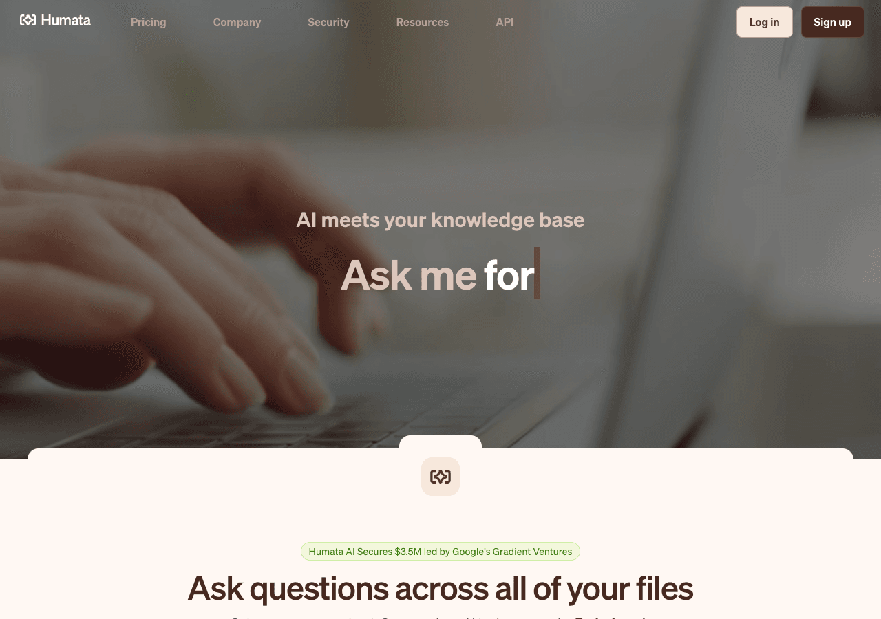 Humata AI Conversational AI showing Conversational AI - Empowering businesses with AI solutions