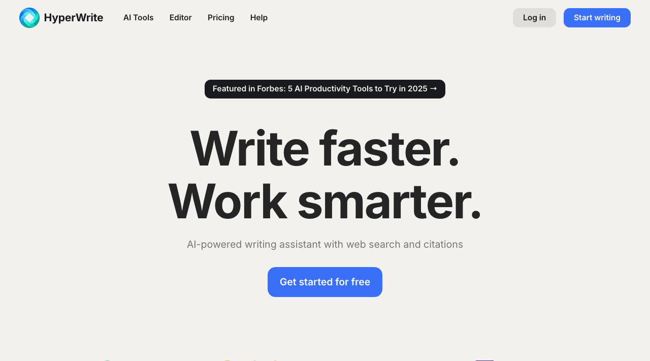 HyperWrite Writing & Translation showing Writing & Translation - Transforming your ideas into polished content