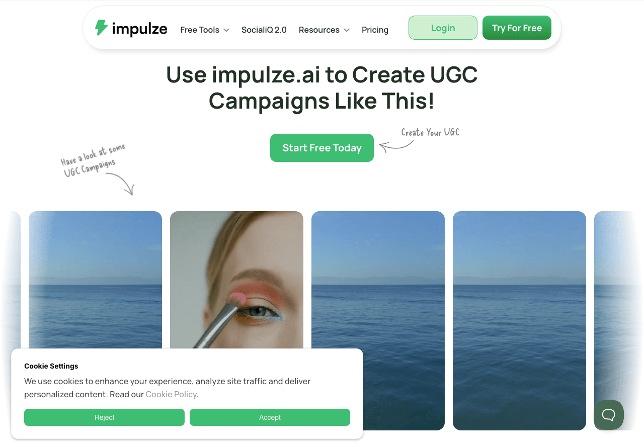 Impulze.ai Marketing Automation showing Marketing Automation - Find, connect, and grow with the world's smartest AI influence
