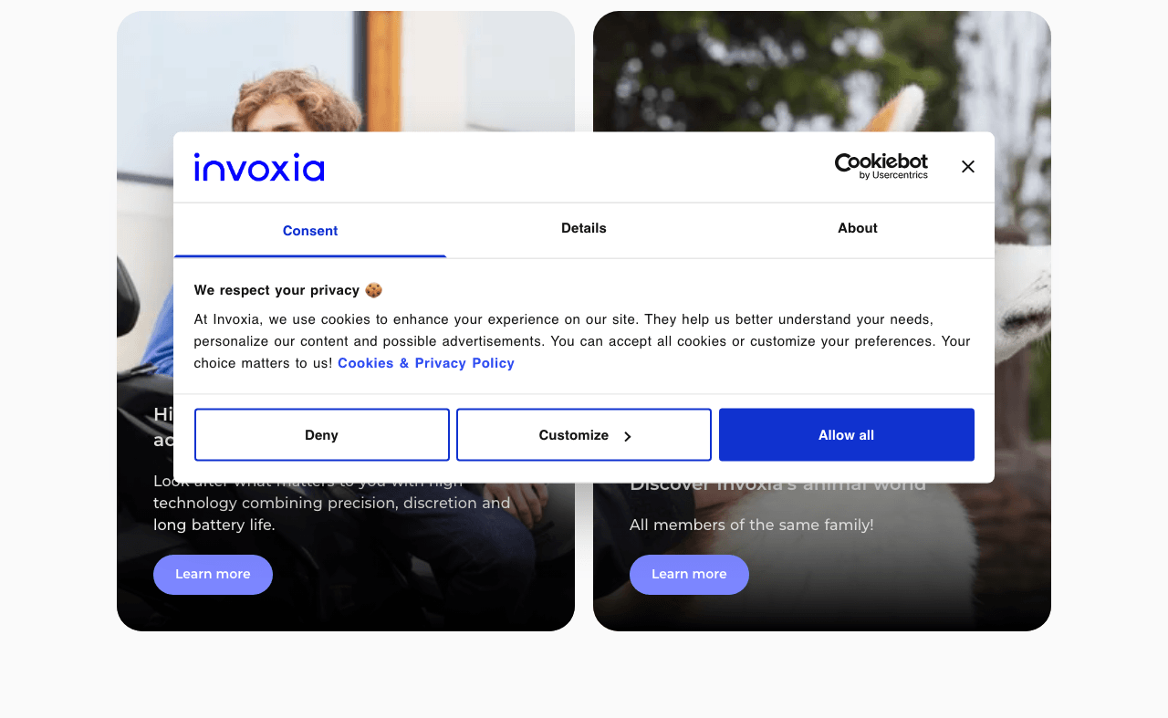 Invoxia Productivity & Collaboration showing Productivity & Collaboration - High-performance GPS trackers, accessible to all.