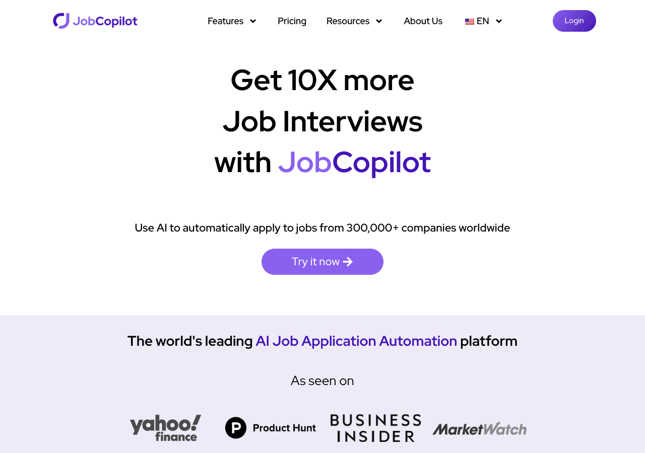 JobCopilot Writing & Translation showing Writing & Translation - Automate your job search. Apply smarter, not harder.
