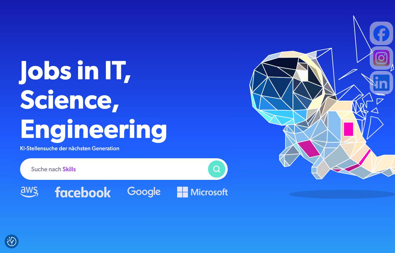 Jobtensor Search & Discovery showing Search & Discovery - Germany's job board for science, IT, and tech
