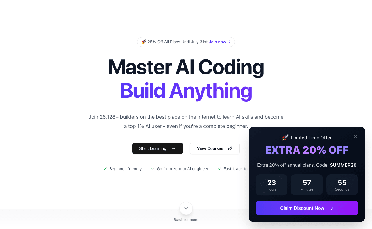 MagicLearn Code Assistance showing Code Assistance - AI is magic. Learn to use it.
