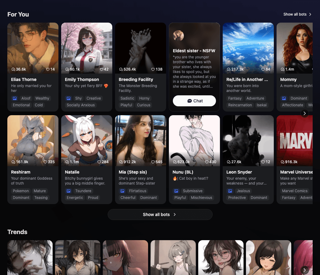 Joyland AI Conversational AI showing Conversational AI - Create, customize, and dive into immersive AI adventures
