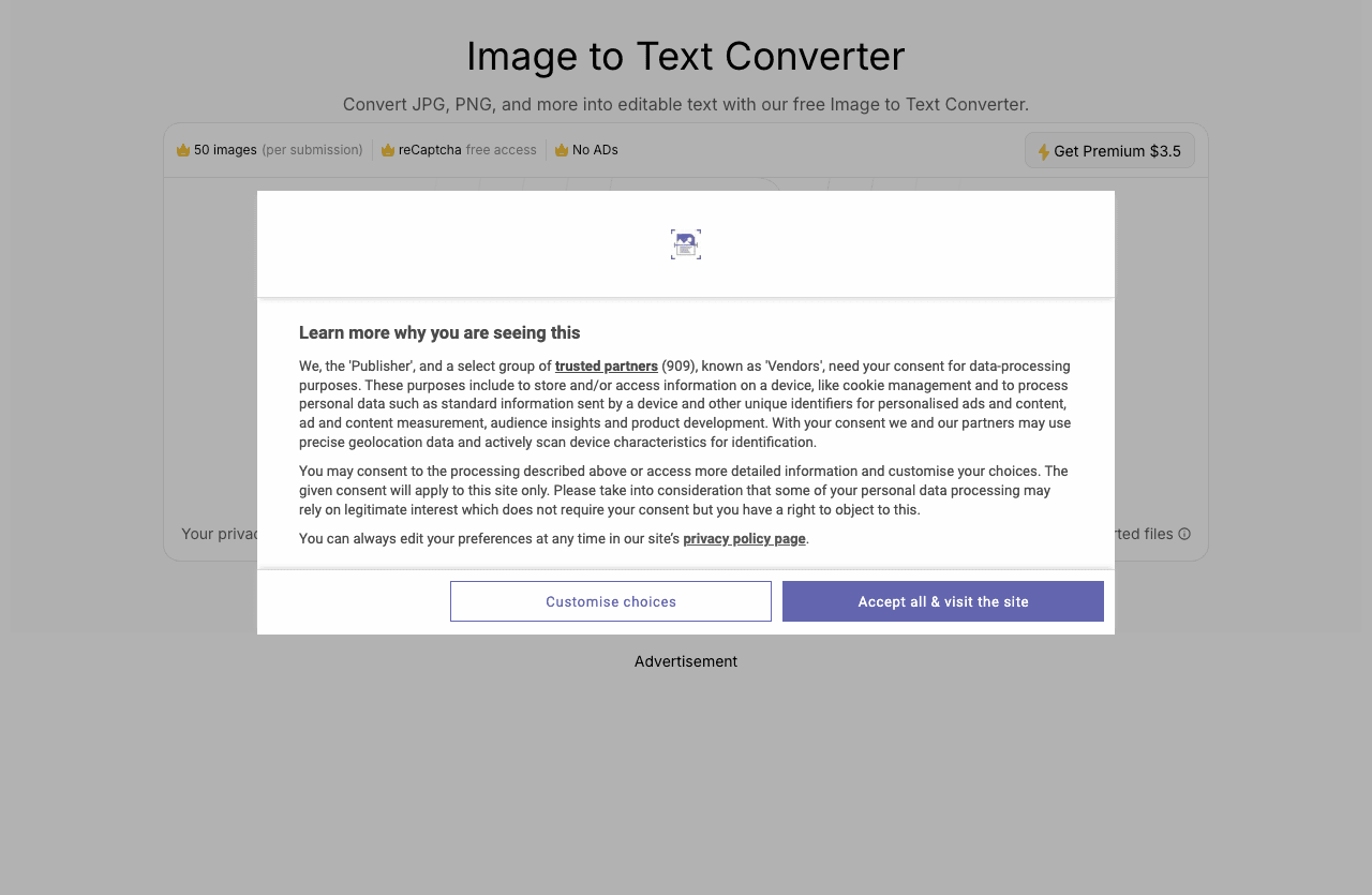 JPG to Text Search & Discovery showing Search & Discovery - Convert images to text with ease