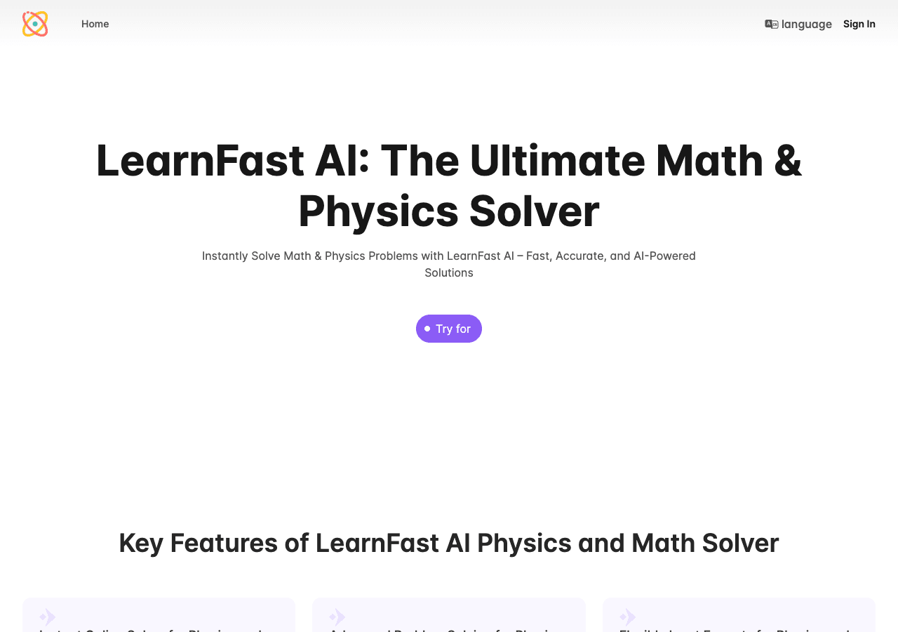 LearnFast AI Conversational AI showing Conversational AI - Free Online Step-by-Step Homework Helper