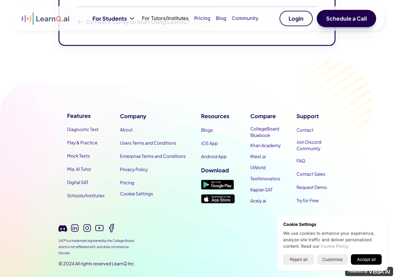 LearnQ.ai Conversational AI showing Conversational AI - It's time to change how we learn