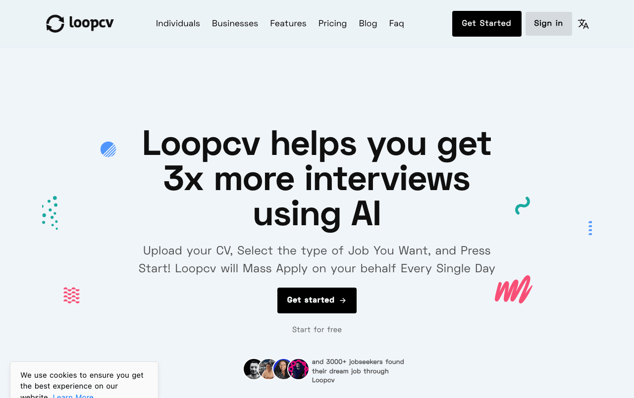 LoopCV Productivity & Collaboration showing Productivity & Collaboration - Find jobs faster. Apply smarter. Automate your sea