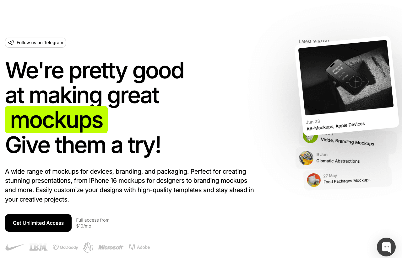 LS Graphics Design showing Design - Highest-quality mockups for graphic and UI designers — online or download.