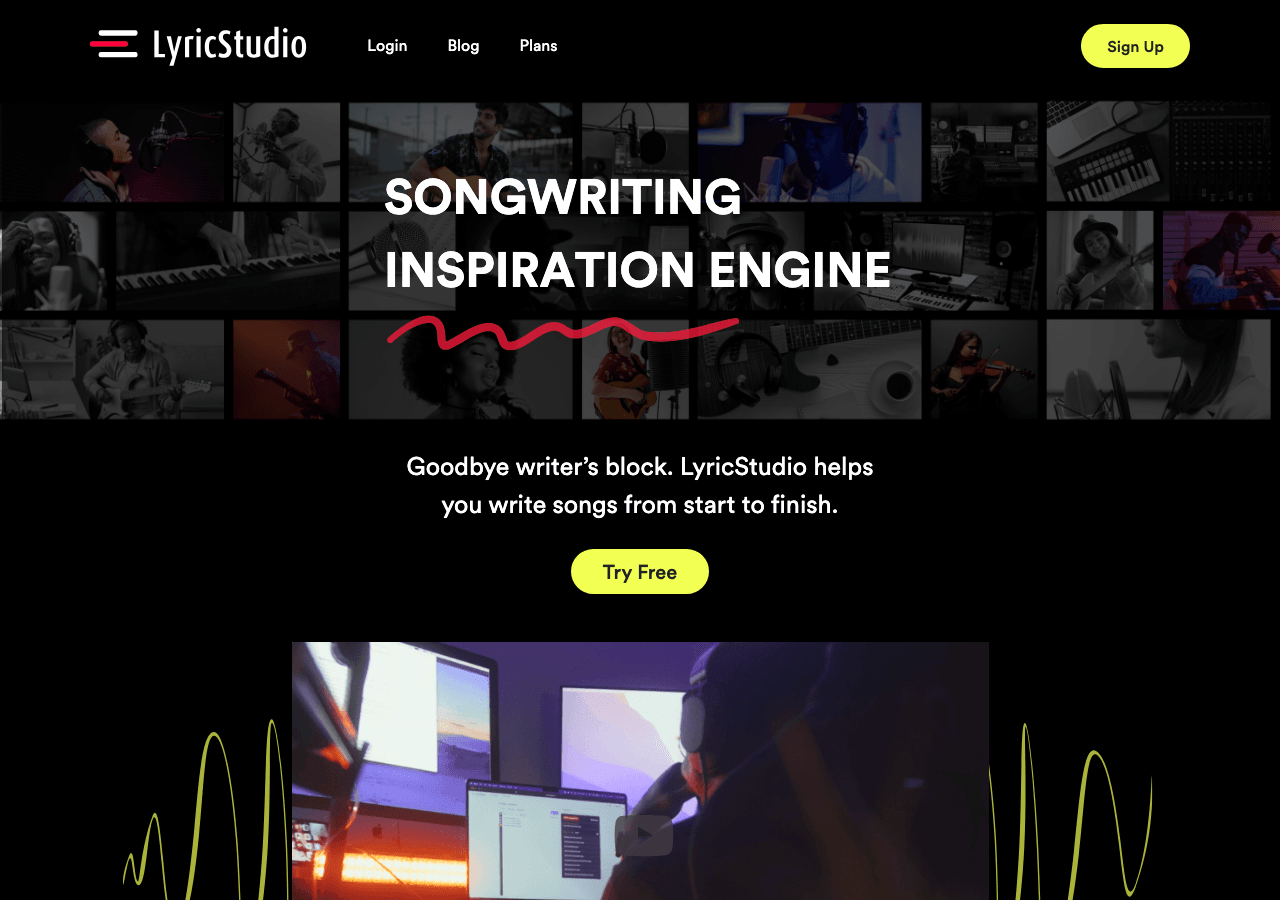 LyricStudio Music Generation showing Music Generation - Unlock the Power of Words