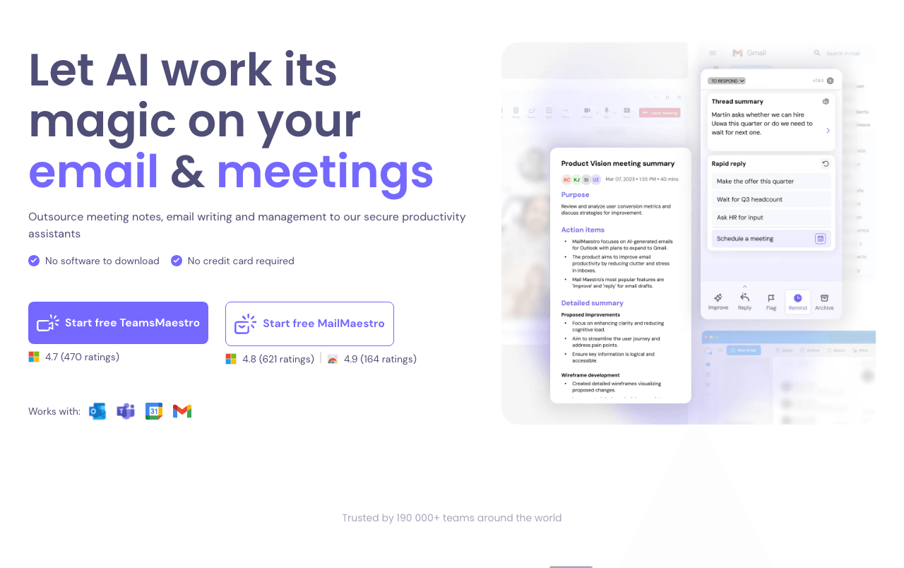 MailMaestro Writing & Translation showing Writing & Translation - AI tools for Outlook, Teams & Office