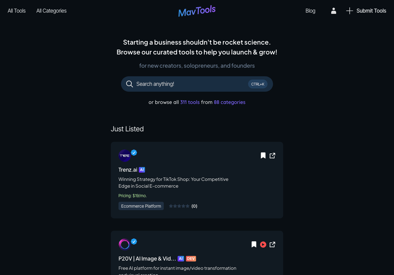 Website Feedback Search & Discovery showing Search & Discovery - Battle-Tested SaaS, Apps, and AI Tools For Your Business