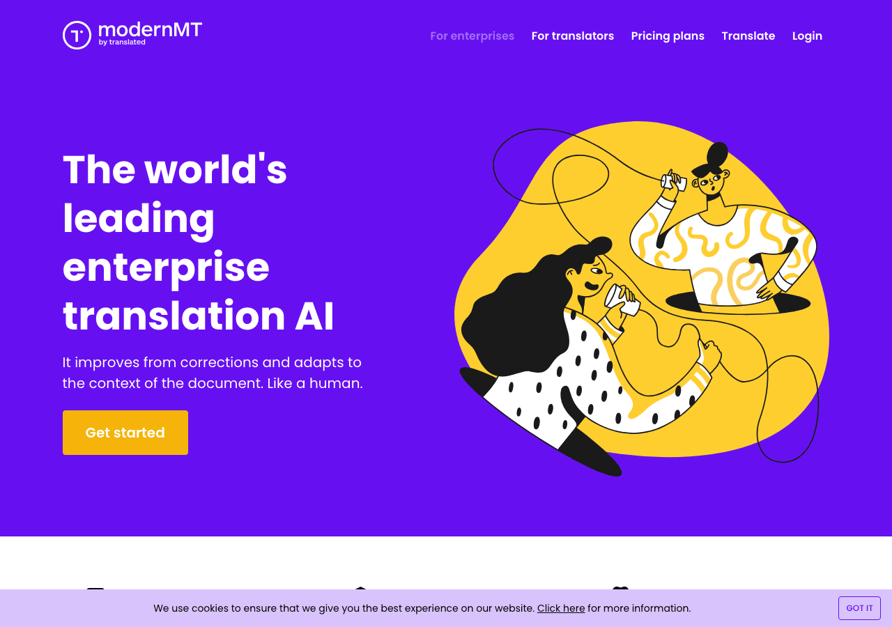 ModernMT Writing & Translation showing Writing & Translation - Empowering Multilingual Communication