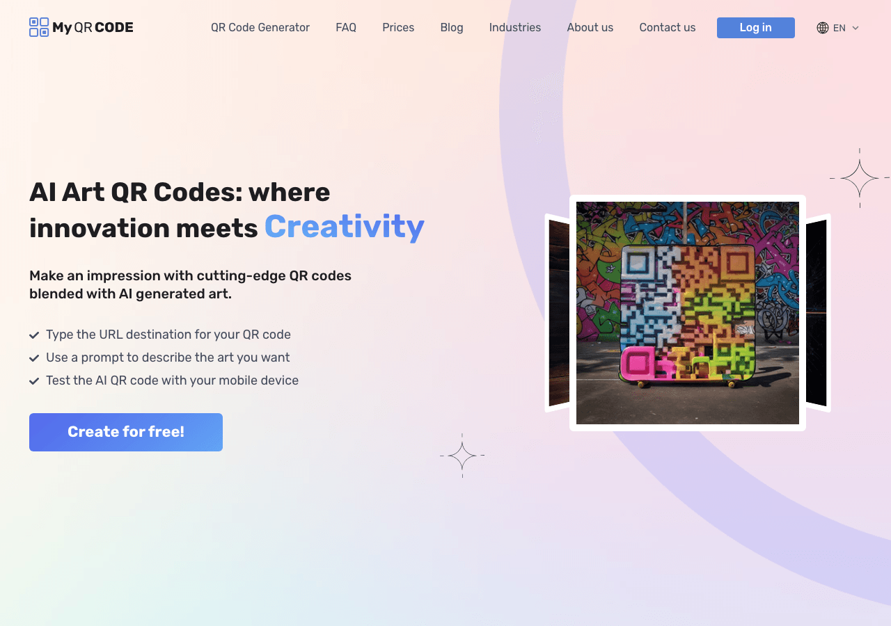 My QR Code Image Generation showing Image Generation - Generate intelligent QR codes effortlessly