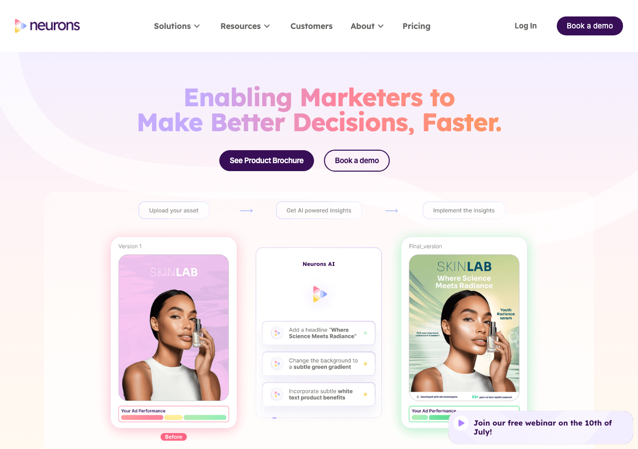 Neurons AI Marketing Automation showing Marketing Automation - The Only Marketing AI Built on Neuroscience