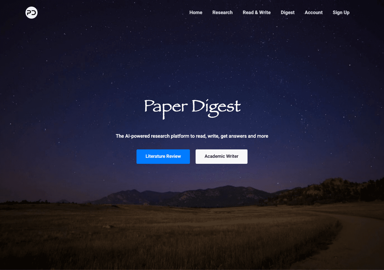 Paper Digest Scientific Research showing Scientific Research - Personalized, AI-powered updates and summaries for the latest