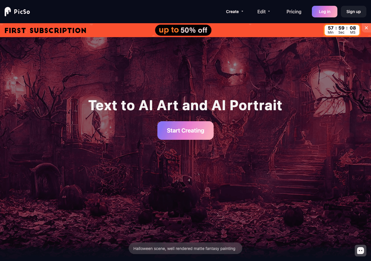 PicSo Design showing Design - Turn text prompts into digital art