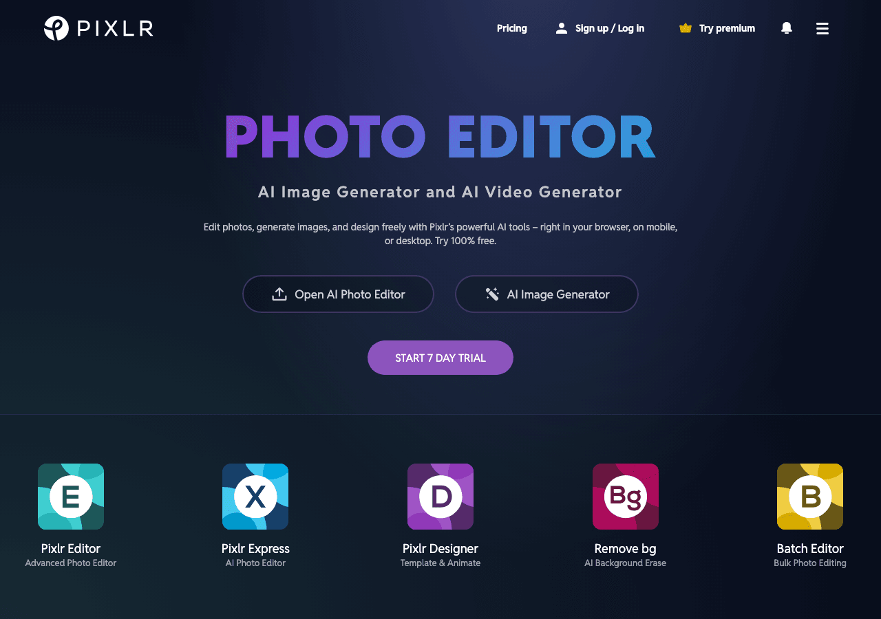 Pixlr Design showing Design - Unleash Your Creativity With AI-Powered Design