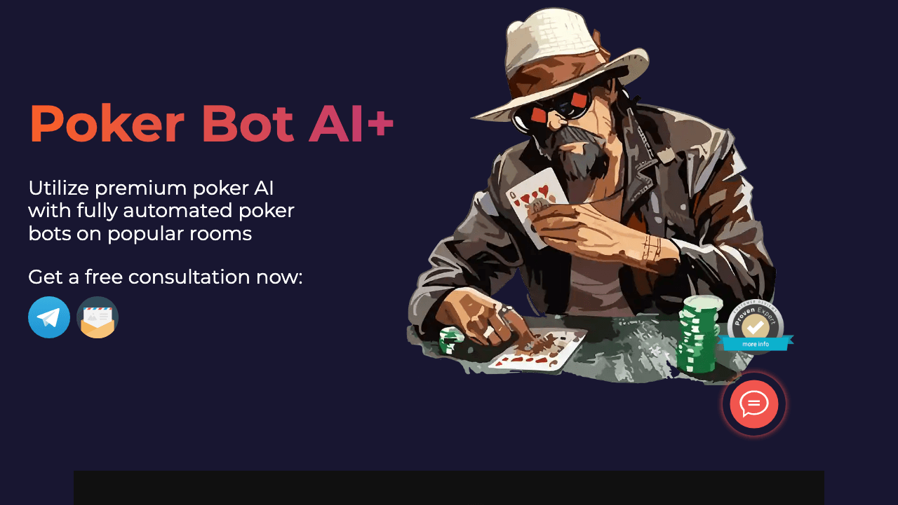 Poker Bot AI+ Data Analytics showing Data Analytics - Elevate your poker game with AI