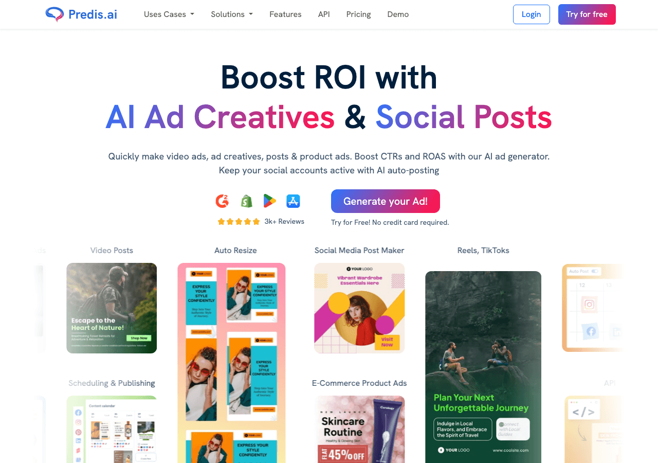 Predis.ai Marketing Automation showing Marketing Automation - Empowering AI-driven decisions