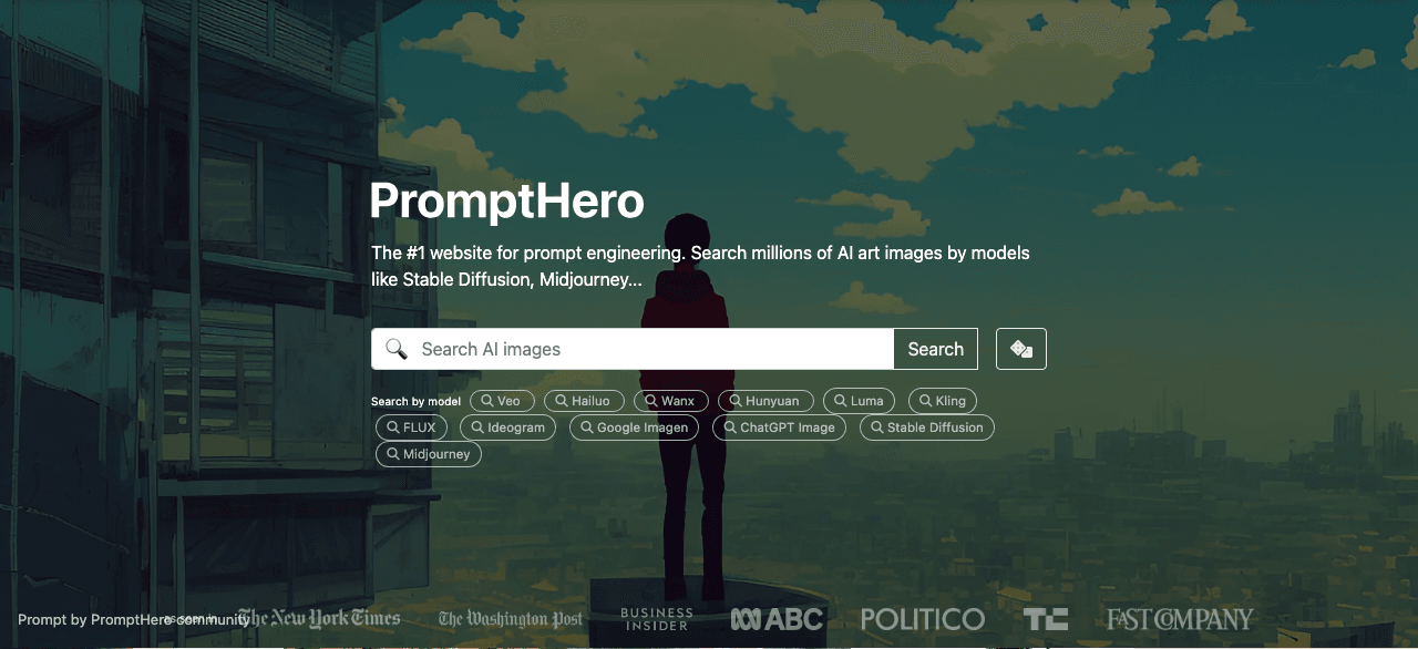 PromptHero Image Generation showing Image Generation - Empowering your creativity with AI