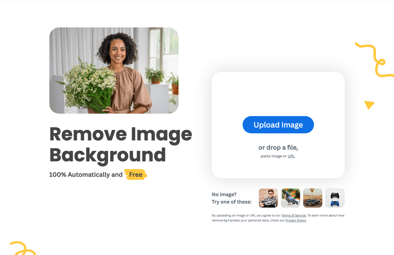 remove.bg Design showing Design - Remove backgrounds instantly, then design everything else in one click