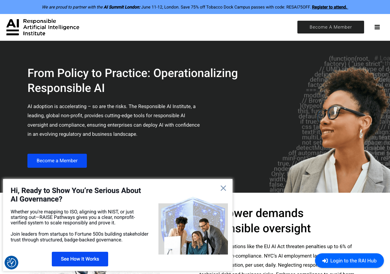Responsible AI Institute Scientific Research showing Scientific Research - Empowering Ethical AI