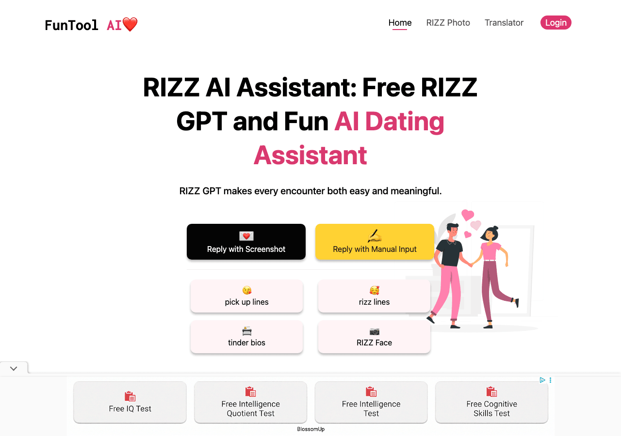 RIZZ AI Conversational AI showing Conversational AI - Unleash Pinterest’s Power with AI-driven Pins