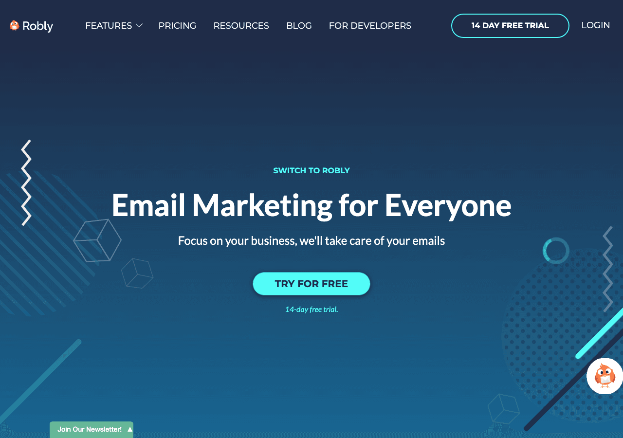 Robly Email Marketing Marketing Automation showing Marketing Automation - Smarter Email Marketing