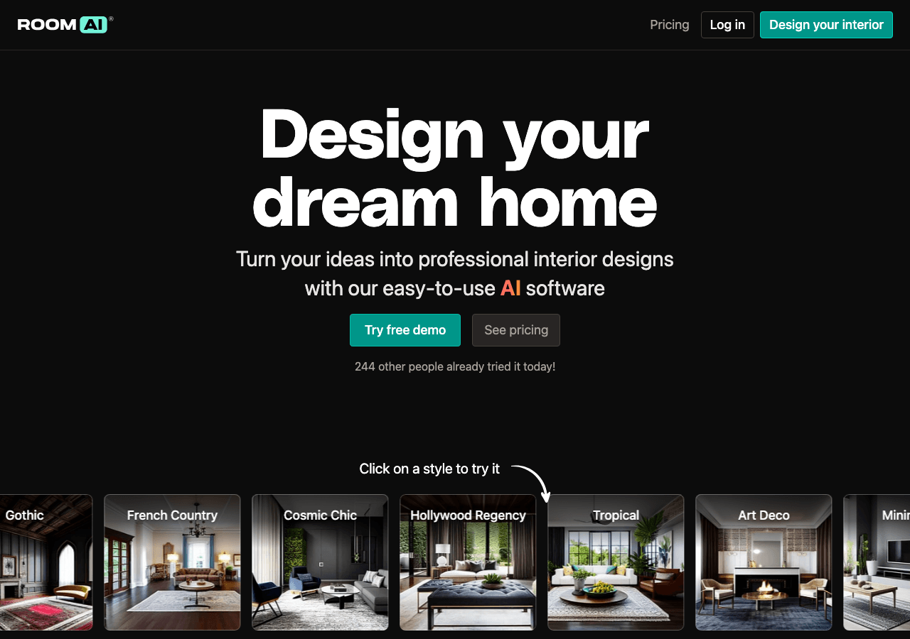 Room AI Image Generation showing Image Generation - Design your dream home with AI