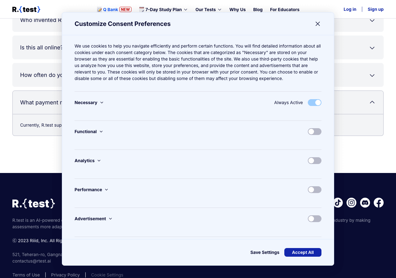 R.test Productivity & Collaboration showing Productivity & Collaboration - Get your SAT® / ACT® Score in 40 minutes