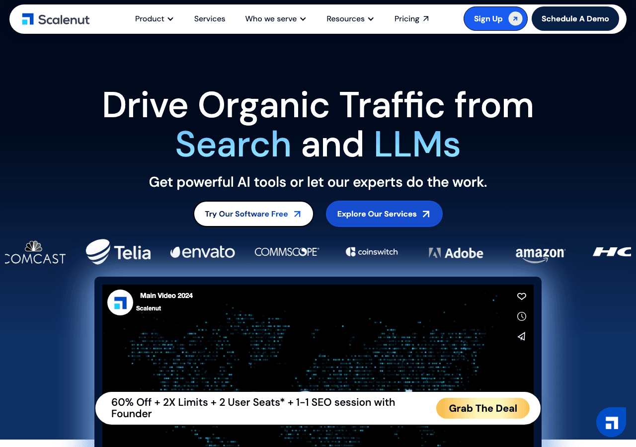 Scalenut Writing & Translation showing Writing & Translation - AI-SEO & Content Creation Platform for Growth