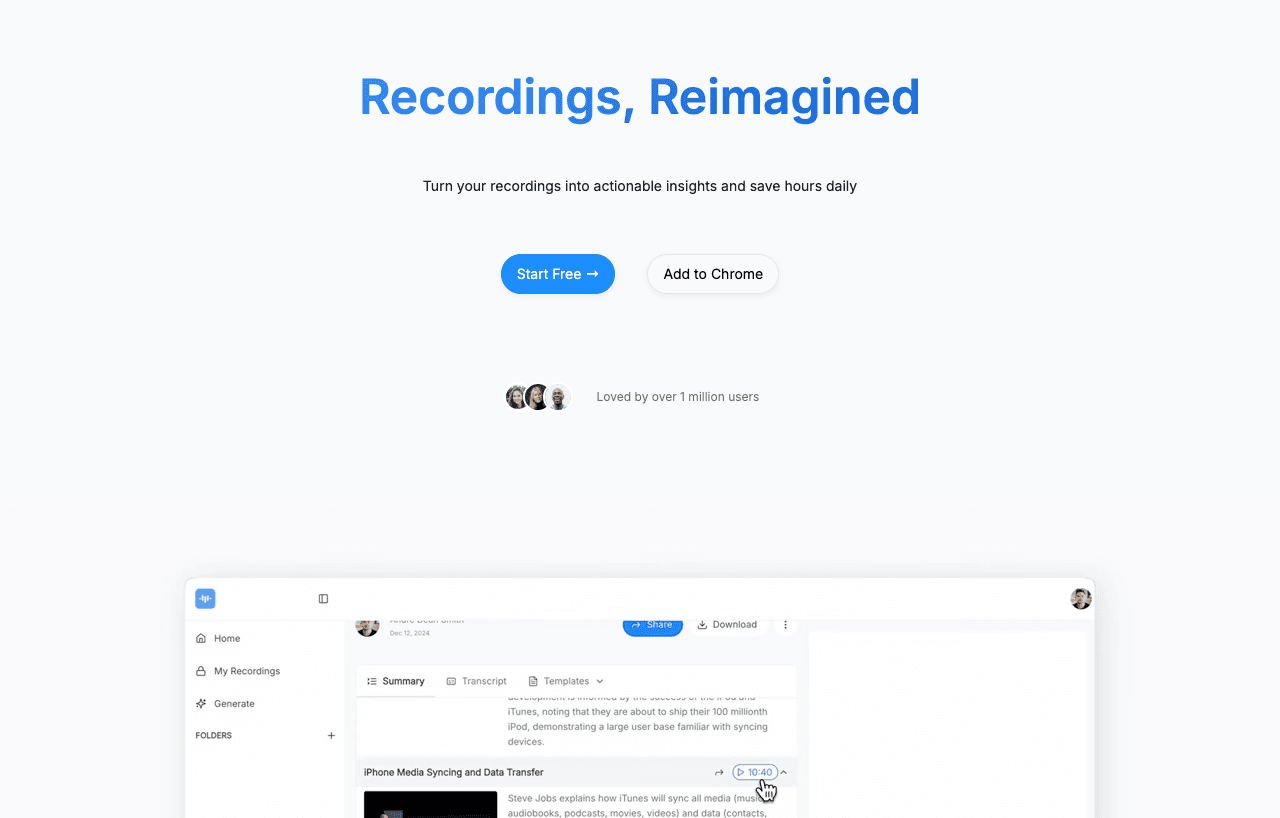 ScreenApp Screenshot - AI tool for Healthcare Providers