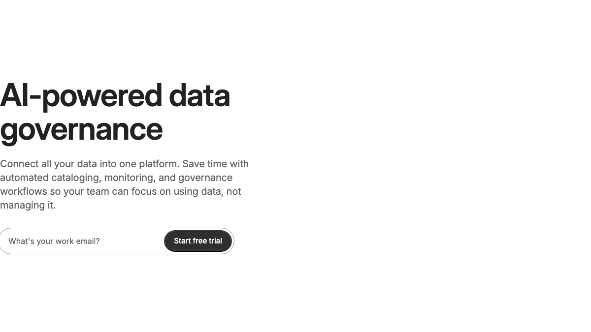 Secoda Data Analytics showing Data Analytics - The AI-powered data co-pilot for analytics, discovery, and governance