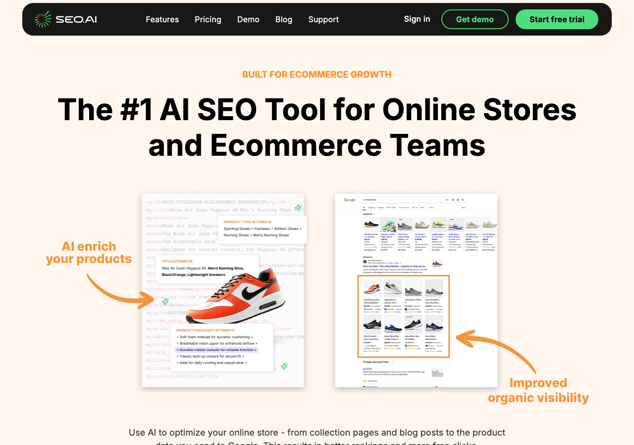 SEO.AI Marketing Automation showing Marketing Automation - Empowering Your Website's Visibility