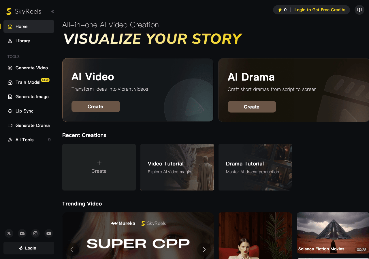 SkyReels Video Editing showing Video Editing - Elevate Your Video Content with AI