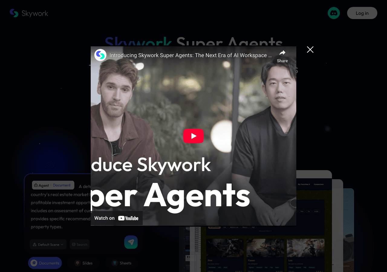 Skywork Productivity & Collaboration showing multimodal content creation - The Originator of AI Workspace Agents