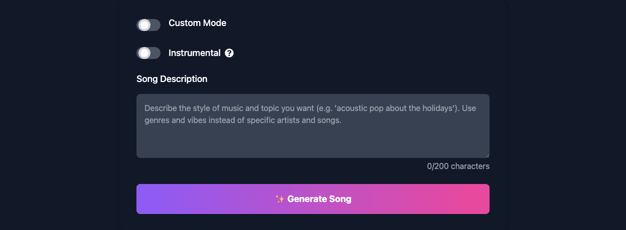Song.do Music Generation showing ai music generator - Your lyrics, your song—created by AI