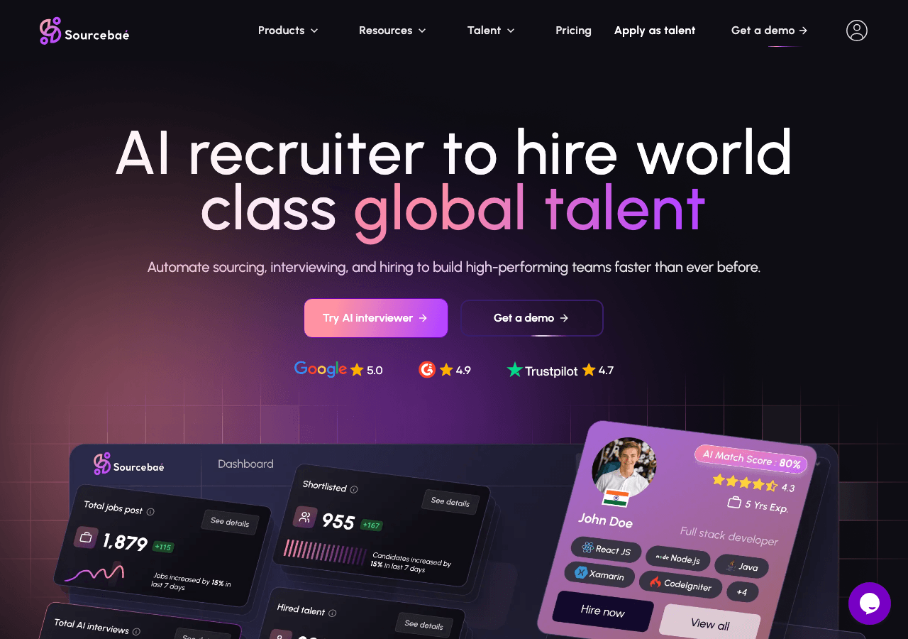 Sourcebae Productivity & Collaboration showing Productivity & Collaboration - Hire top pre-vetted developers globally.