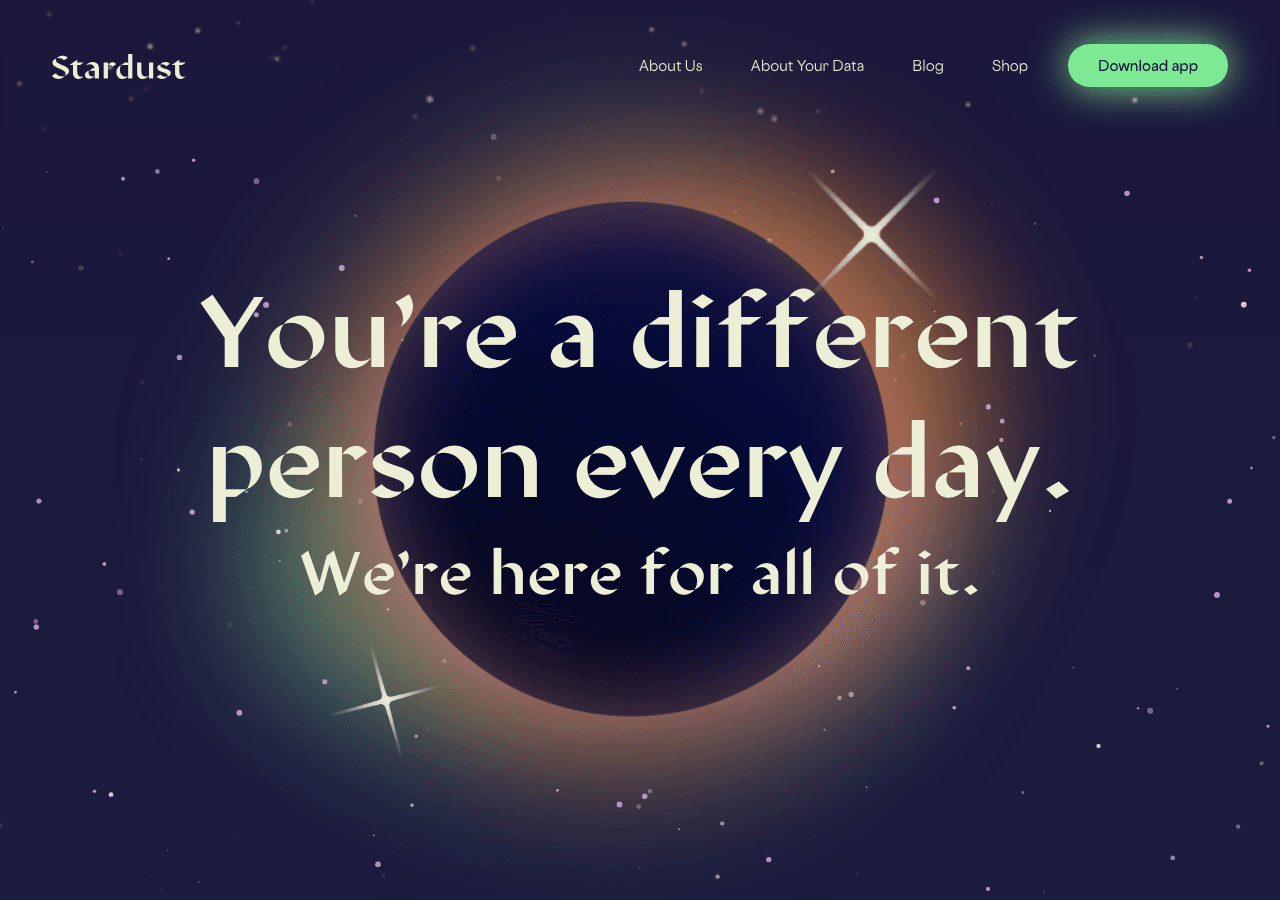 Stardust App Productivity & Collaboration showing Productivity & Collaboration - Sync your cycle and discover your lunar lore