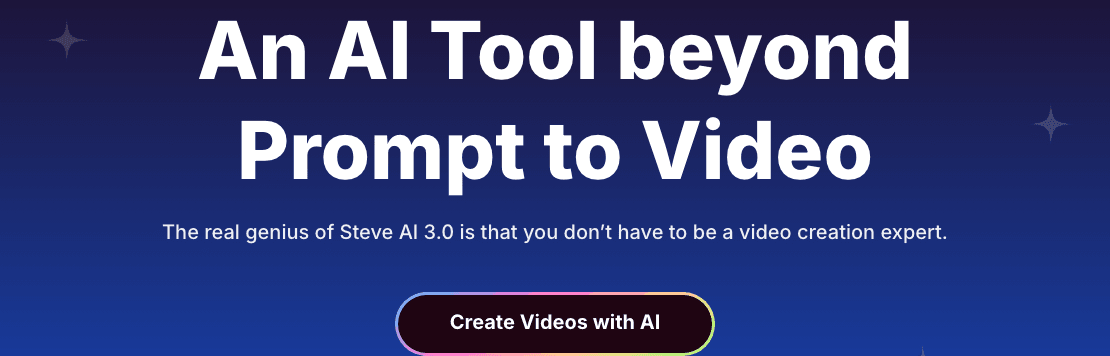 Steve AI Video Generation showing Video Generation - Empower Your Content with AI