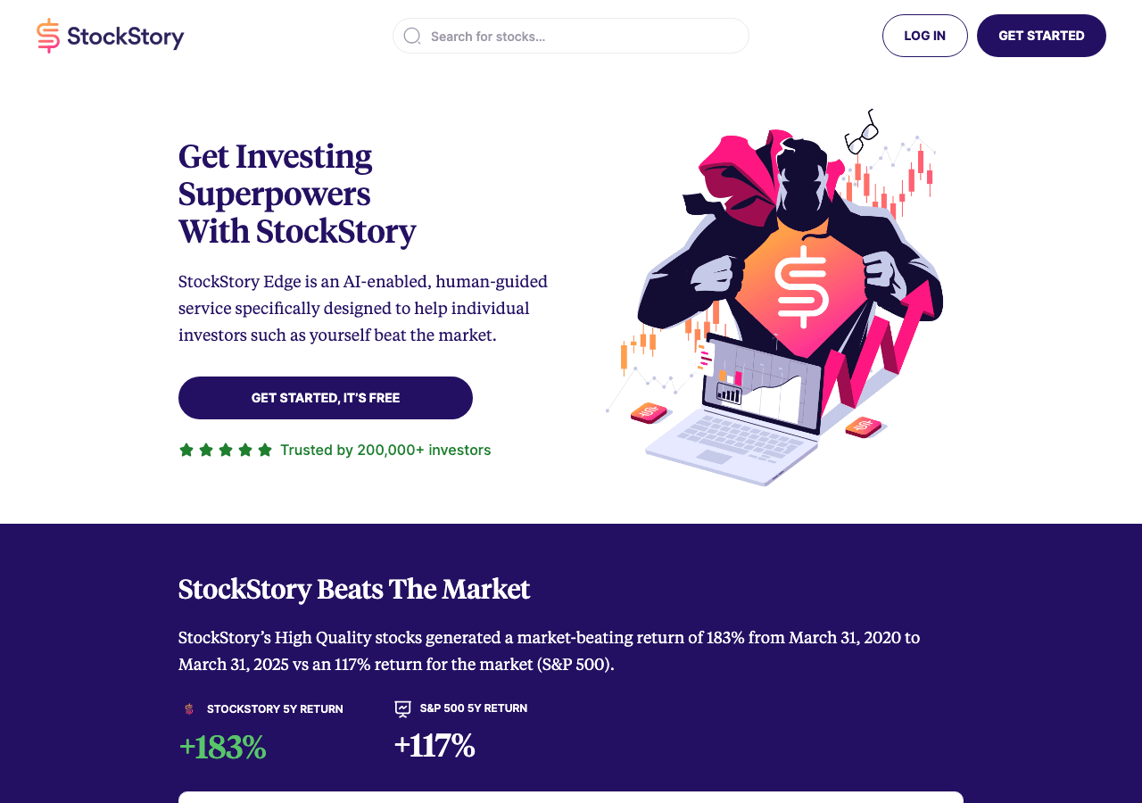 StockStory Data Analytics showing Data Analytics - Uncover the narrative behind the numbers.