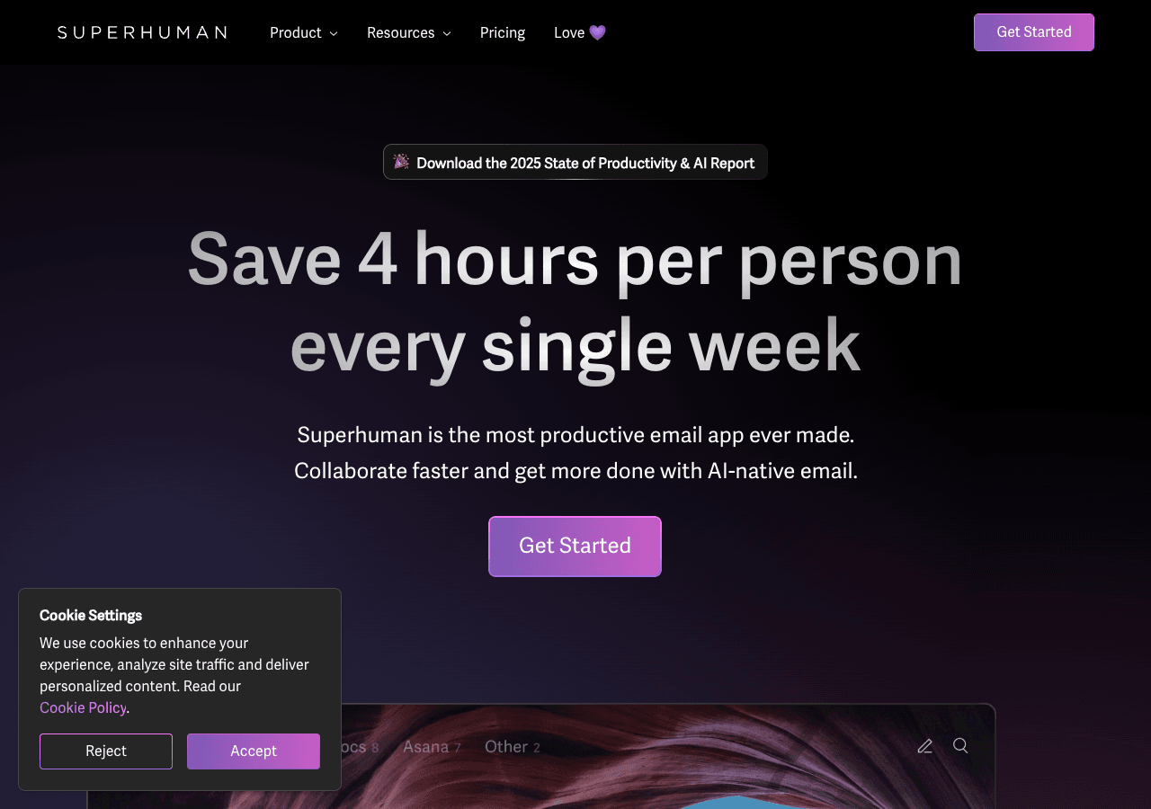 Superhuman Productivity & Collaboration showing Productivity & Collaboration - The most productive email app ever made
