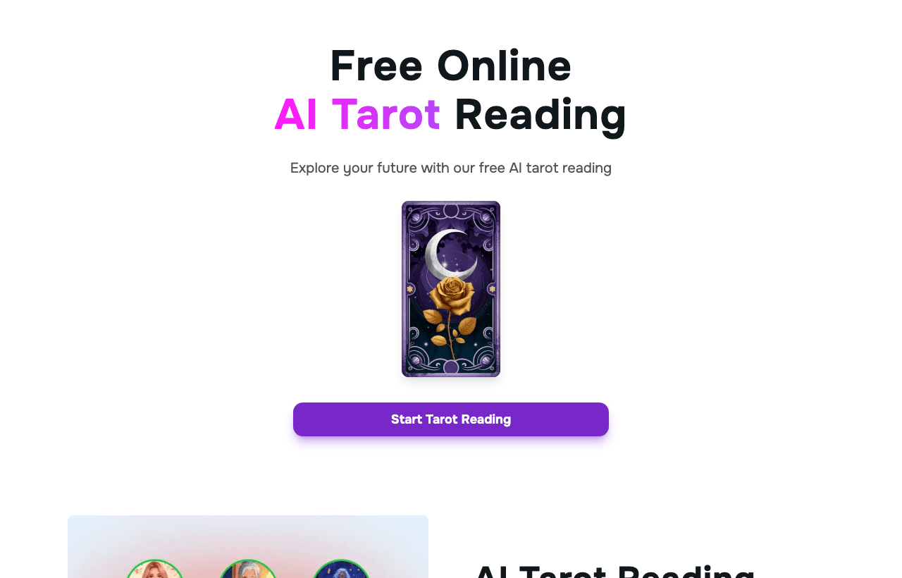 Tarotap Conversational AI showing Conversational AI - Explore your future with AI-powered tarot guidance